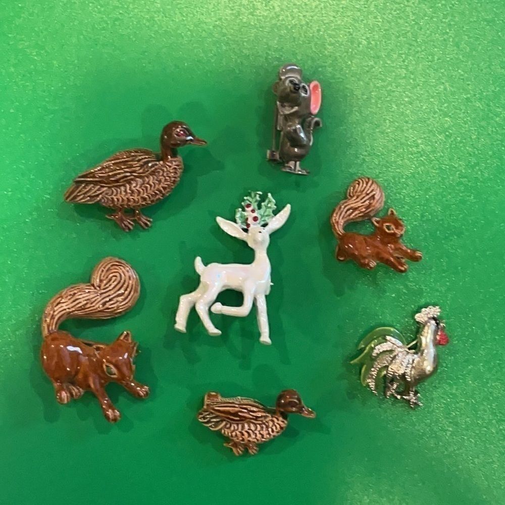 7 Vintage Signed Gerry’s Animal Pins/Brooches